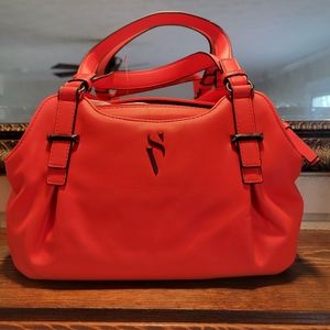 Bright Red Simply Vera Buena Satchel Handbag